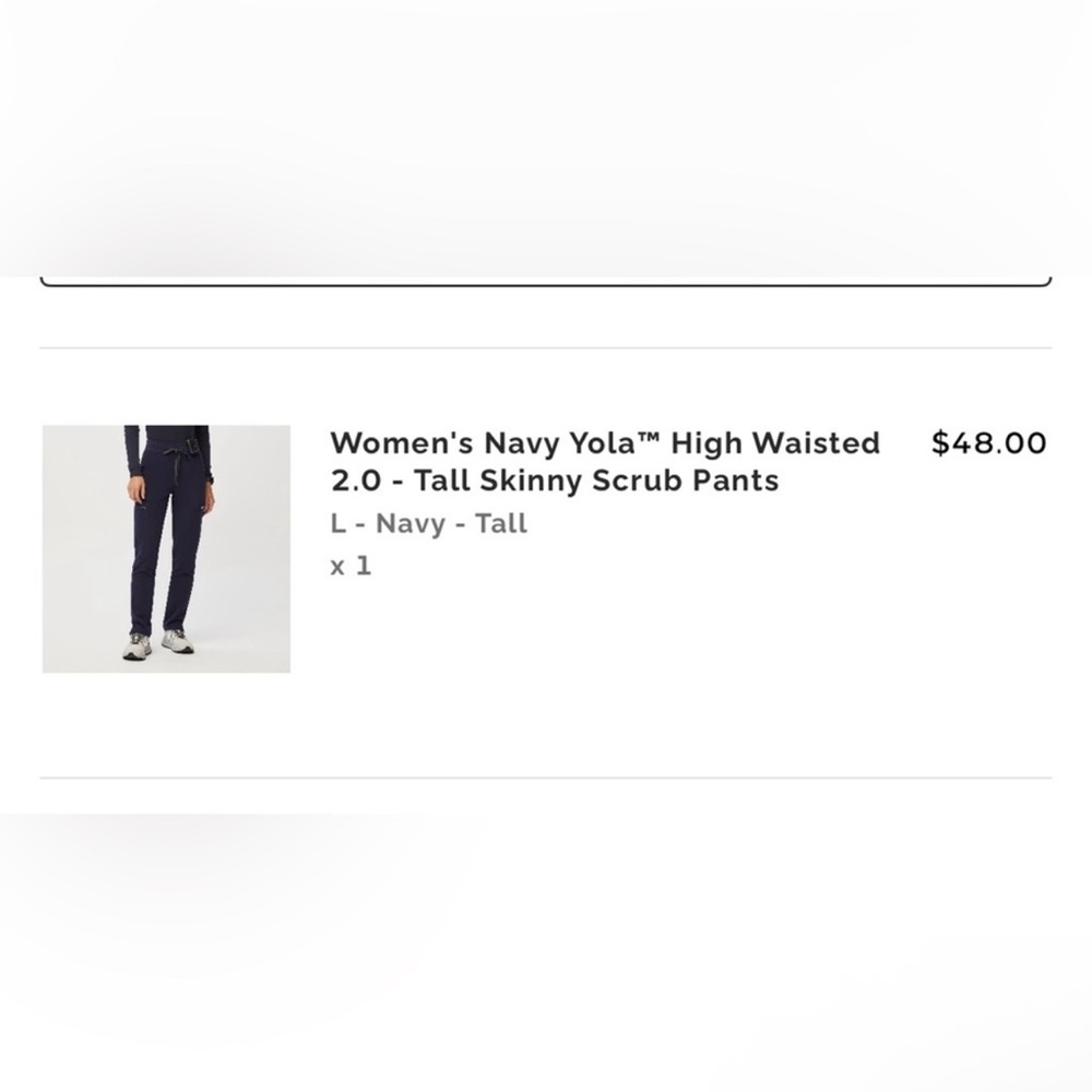 Women's Navy Athletic Pants - Picture 2 of 2